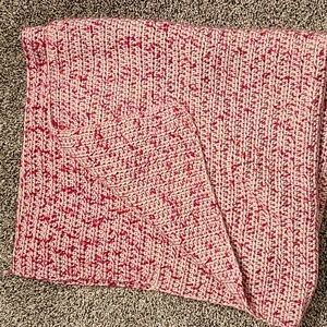 NWOT Handmade crochet baby blanket.  Pink, 26 x 28